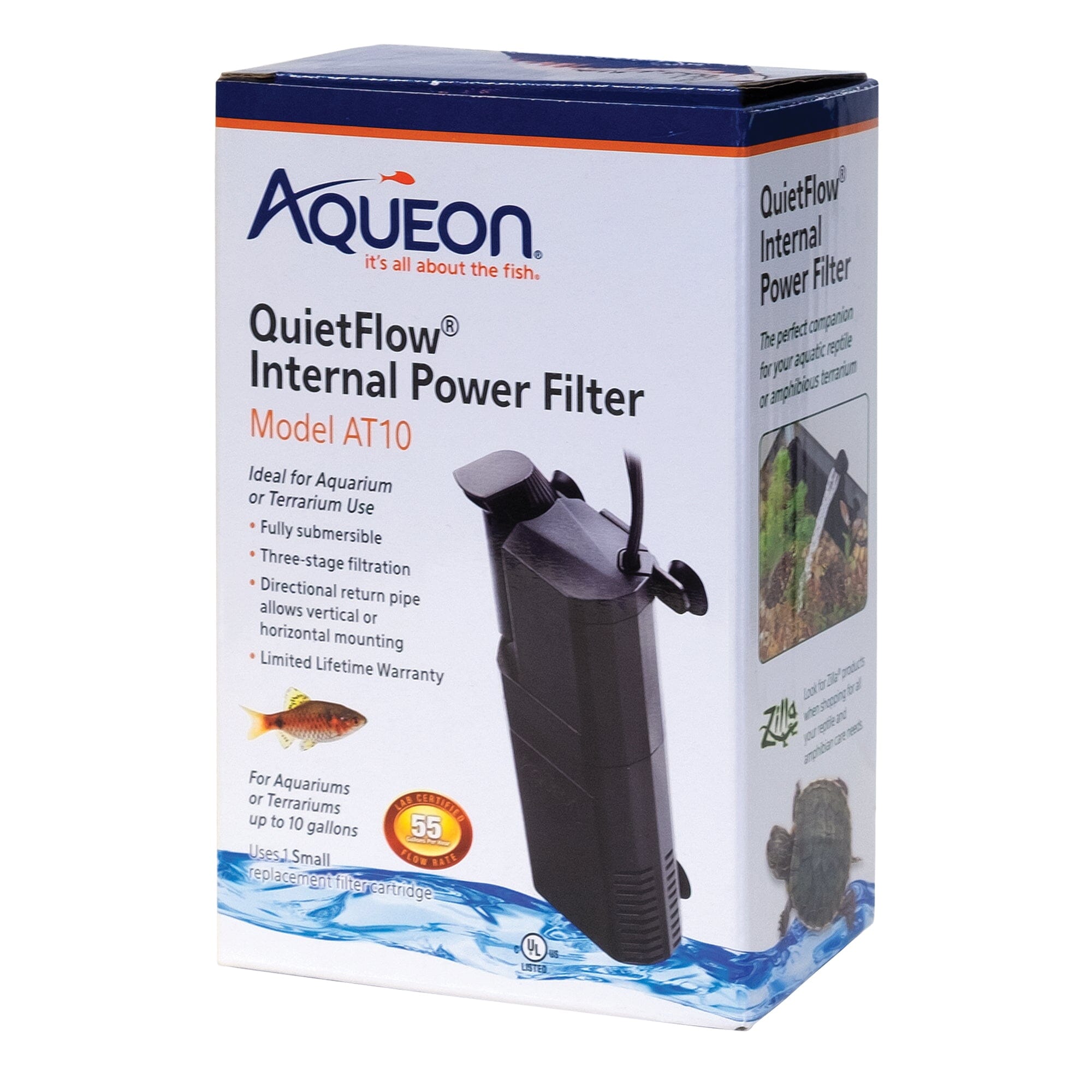 Aqueon QuietFlow Internal Power Filter AT10 - 10 gal