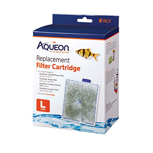Aqueon Replacement Filter Cartridge For QuietFlow 20, 30, 50, 55, 75 - Large - 6 pk