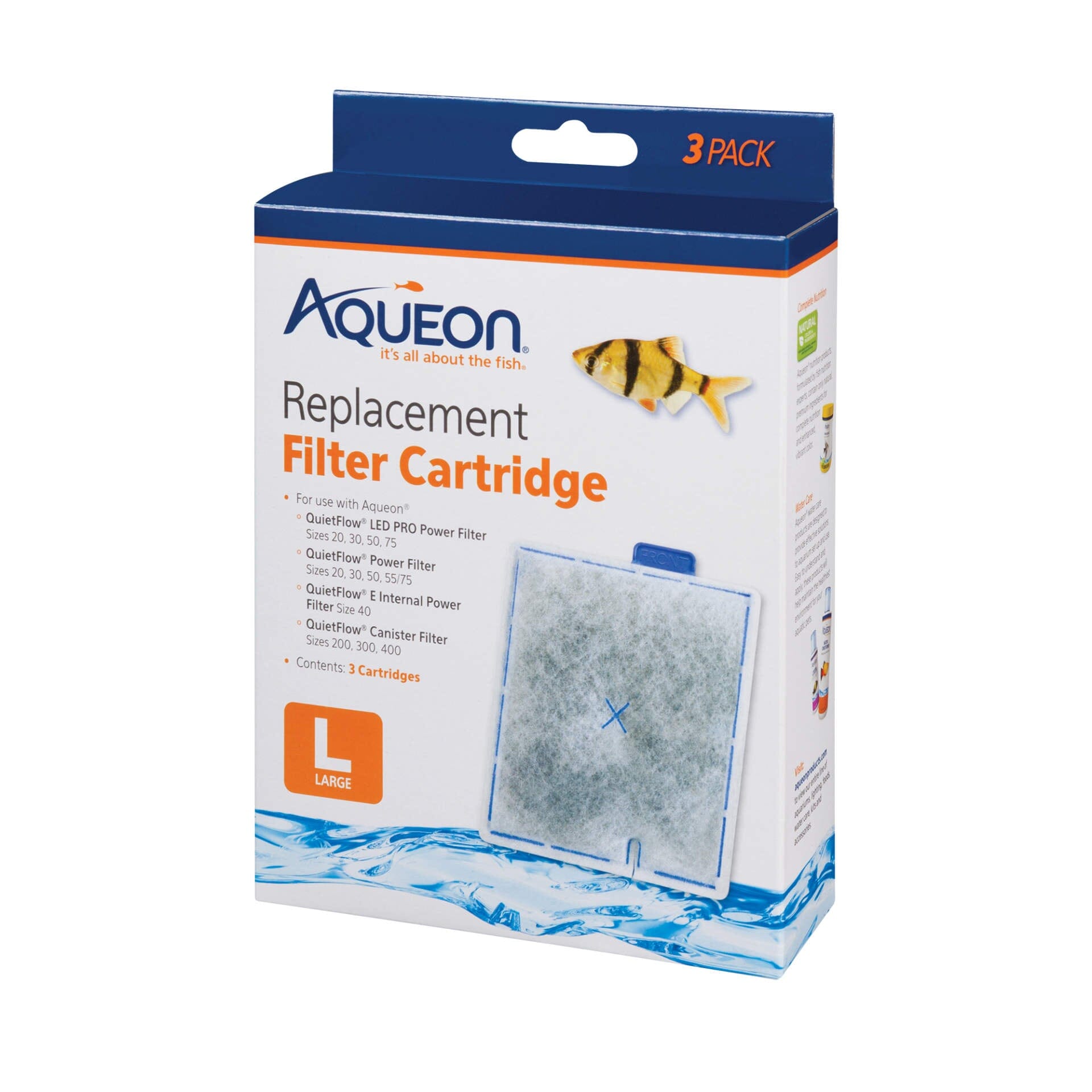 Aqueon Replacement Filter Cartridges - Large - 3 Pack