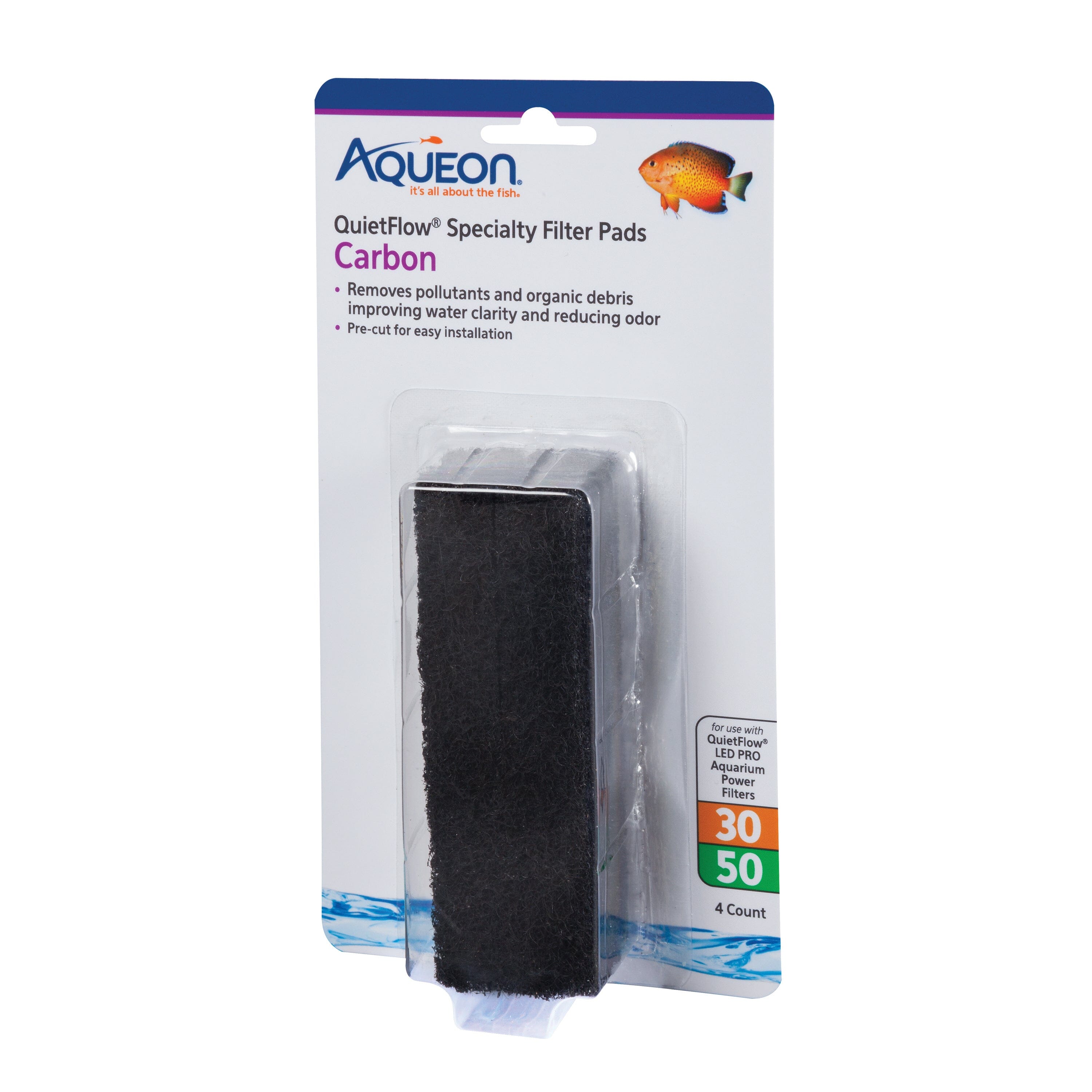 Aqueon Replacement Specialty Filter Pads Carbon - 30/50