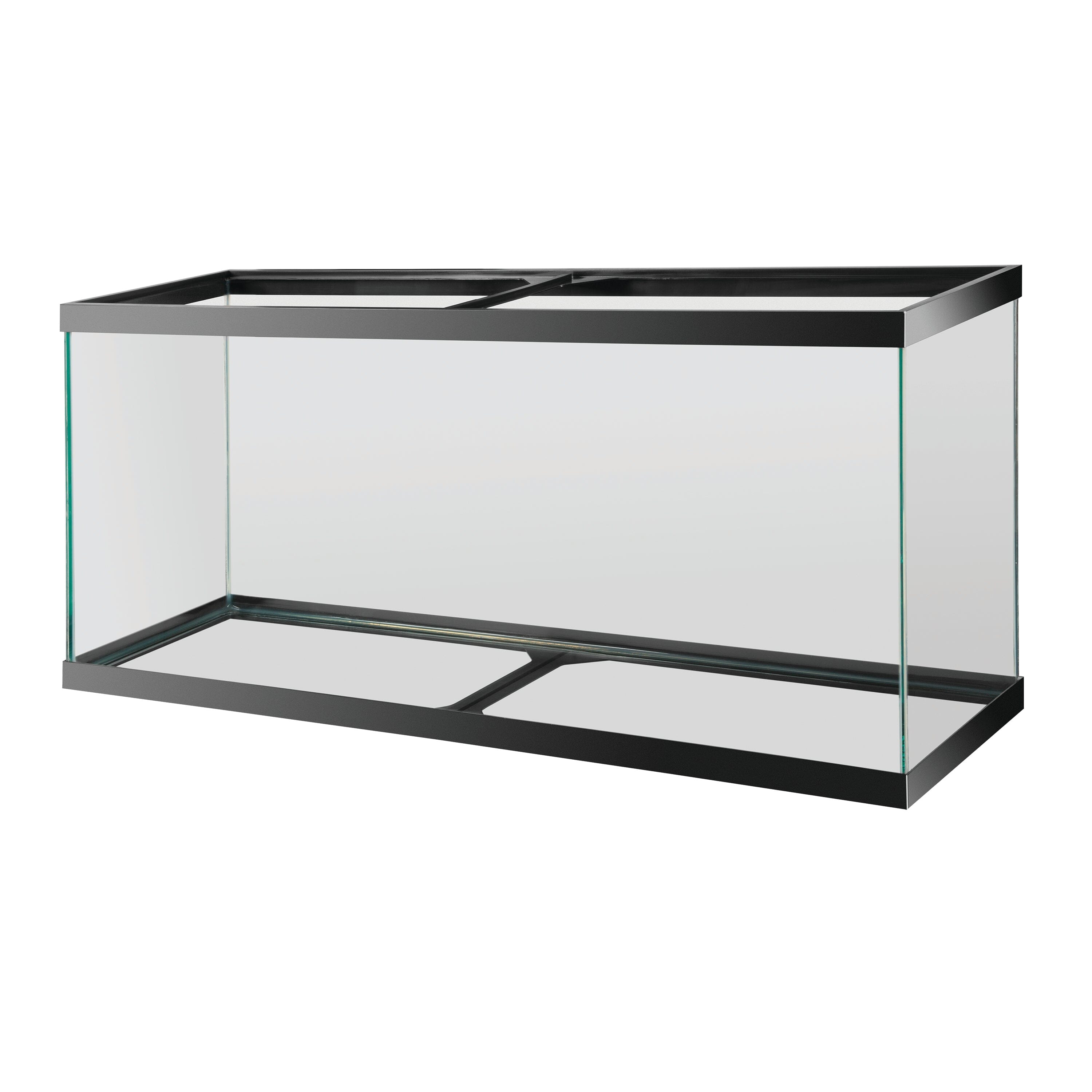 Aqueon Standard Glass Rectangle Aquarium Clear Silicone - Black - 55 gal