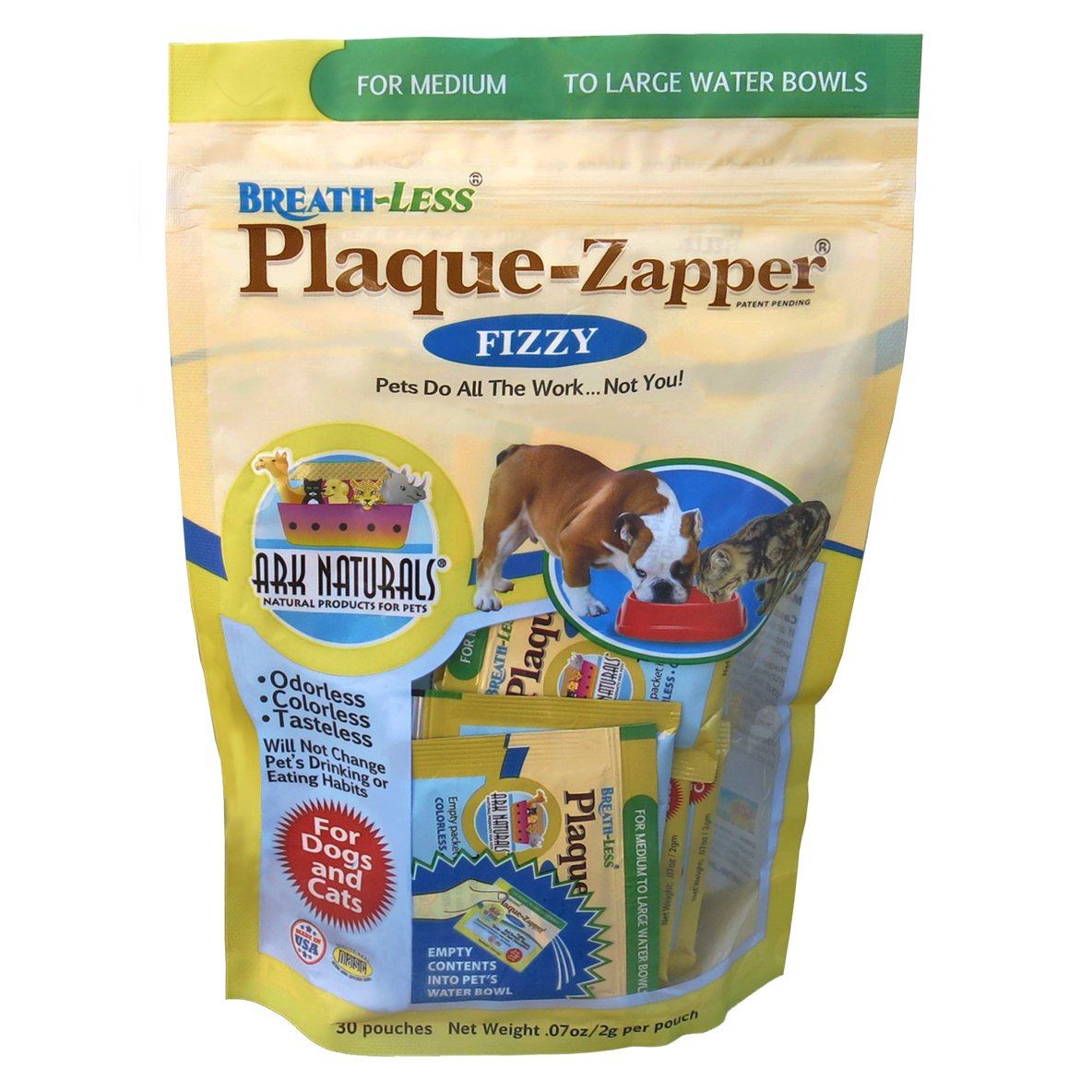 Ark Natural's Breathless Plaque Zapper Medium/Large Cat and Dog Dental Care - 30 ct Bag