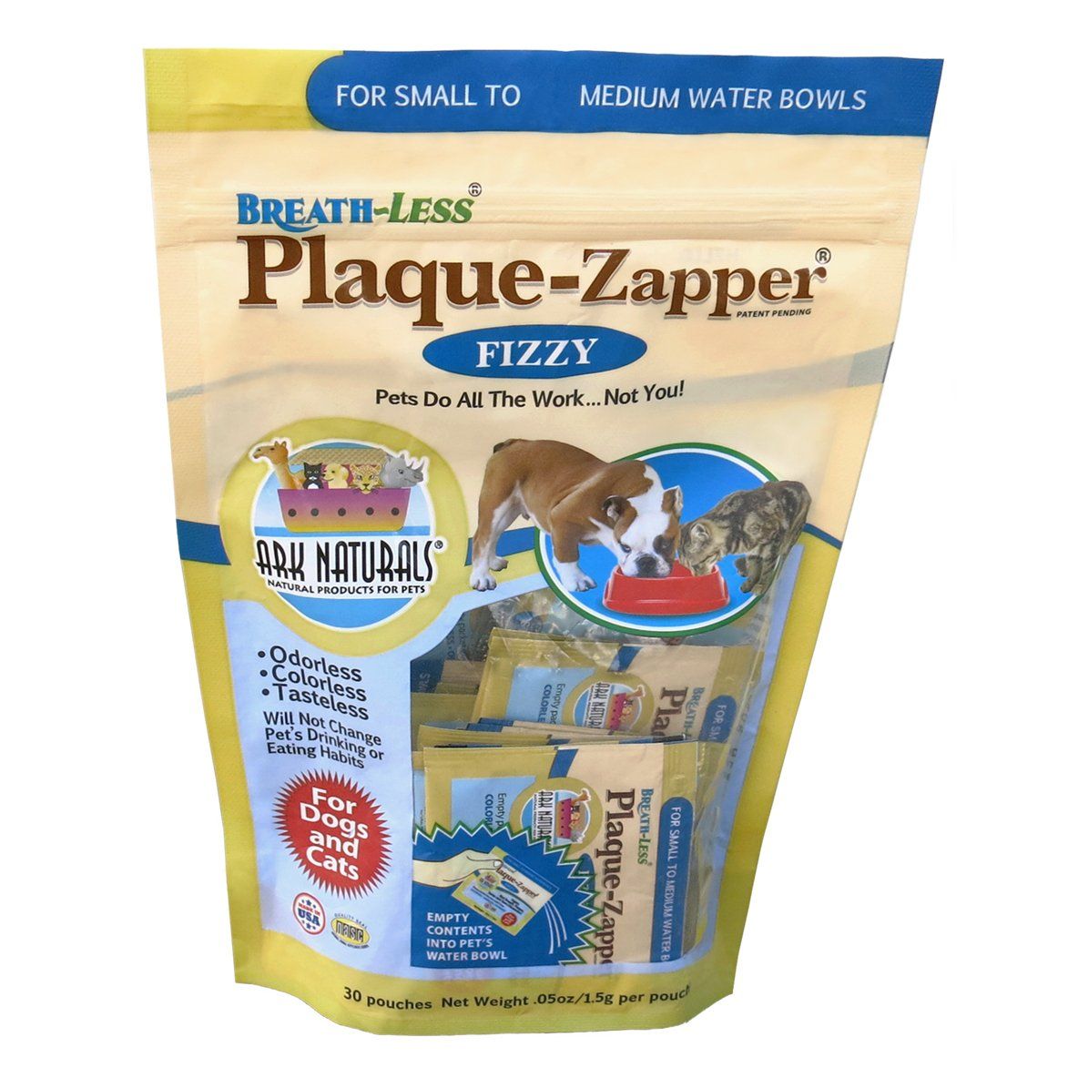 Ark Natural's Breathless Plaque Zapper Small/Medium Cat and Dog Dental Care - 30 ct Bag