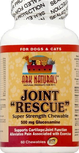 Ark Natural's Joint Rescue Super Strength Chewable Cat and Dog Supplements - 60 ct Bottle
