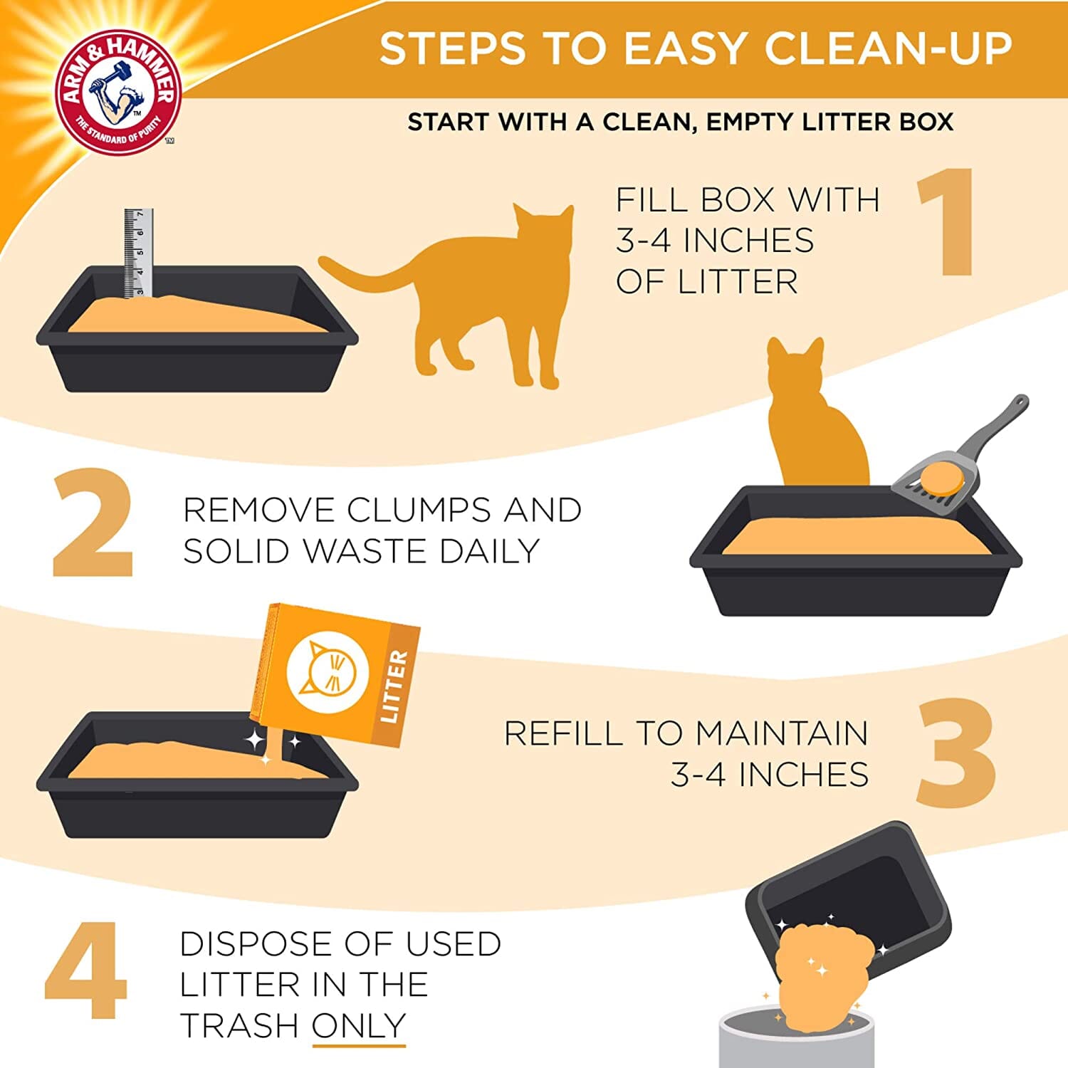 Arm & Hammer Super Scoop Clumping Cat Litter - Fragrance Free - 14 Lbs - 3 Pack