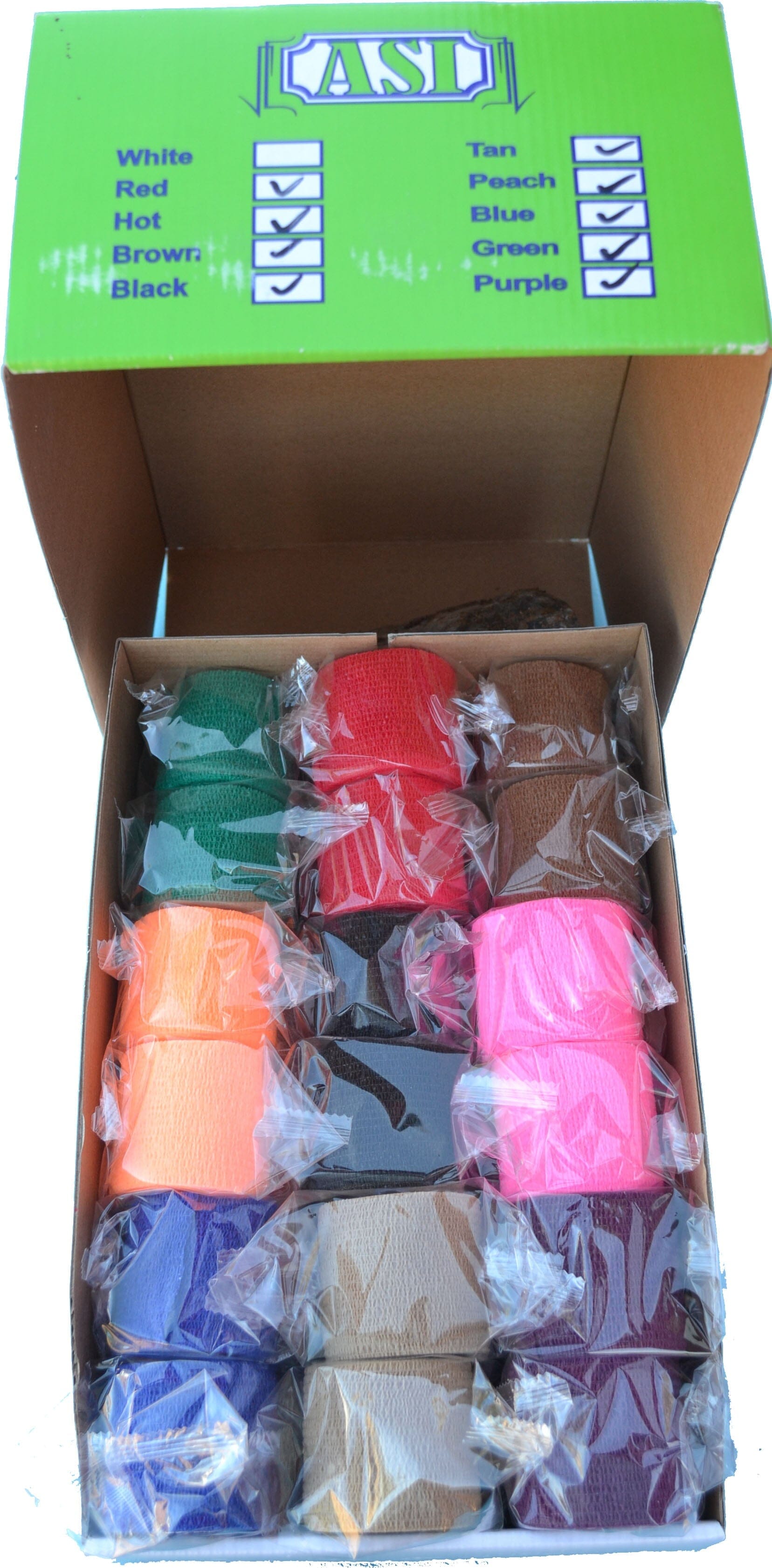 ASI Rainbow Wrap-It-Up Cohesive Bandages - Asst - 2 In - 36 Pack