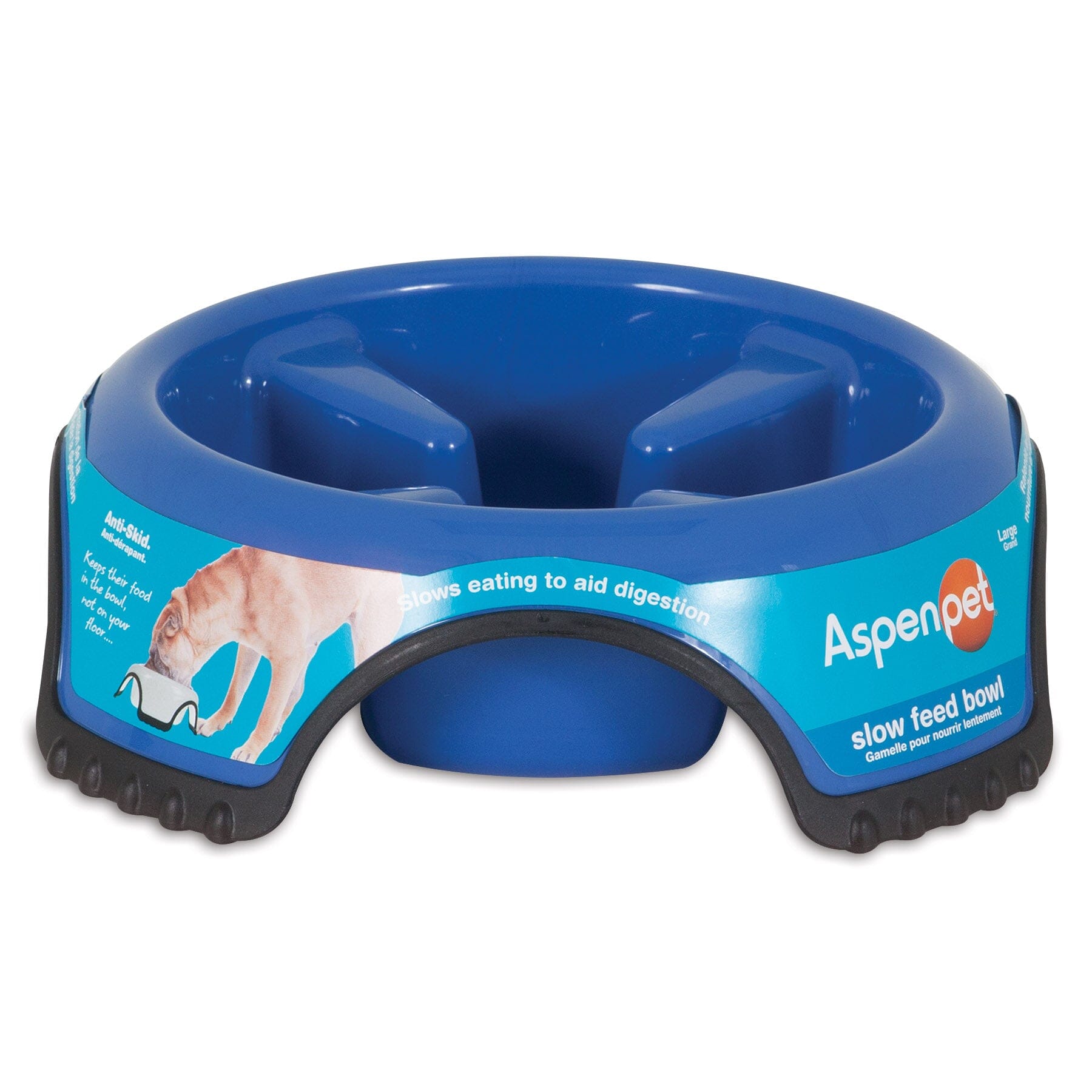 Aspen Skid Stop Slow Feed Bowl - Large