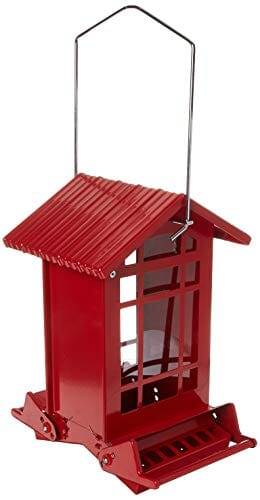 Audubon Chateau Squirrel-Resistant and Metal Wild Bird Feeder - Red - 7 Lbs