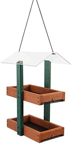 Audubon Going Green Double Platform Wild Bird Feeder - Natural and Green