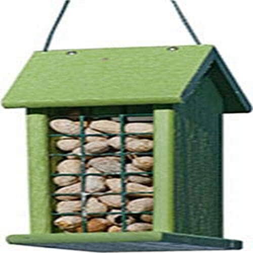Audubon Going Green Full Shell Peanut Feeder for Wild Birds and Squirrels - Green - 1.75 Gal Cap