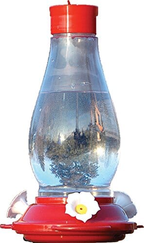 Audubon Hurricane Plastic Hummingbird Feeder - Red/Clear - 30 Oz