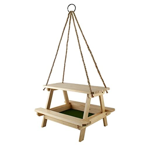 Audubon Lake & Cabin Picnic Table Platform Wild Bird Feeder - Natural - 1.5 Lbs