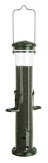 Audubon Metal Thistle Seed Tube Tubed Wild Bird Feeder - Clear and Green - 2 Lbs Cap