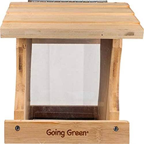 Audubon Premium Bamboo Ranch Wooden Hopper Wild Bird Feeder - Natural - 1.5 Lbs Cap