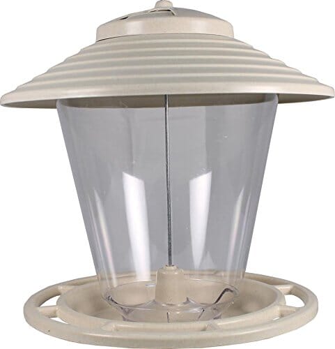 Audubon Premium Plastic Hopper Wild Bird Feeder - Off White and Clear - 4 Lbs Cap