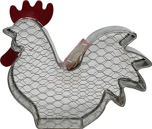 Audubon Rustic Farmhouse Wire Rooster Peanut Feeder for Wild Birds and Squirrels -