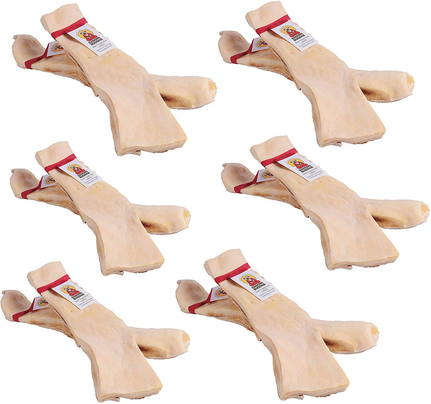 Barking Buddha Beef Cheek Slice Natural Dog Chews - 12 Inch - 12 Count