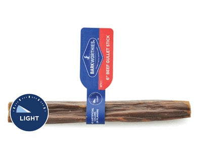 Barkworthies Beef Gullet Sticks 6" Dog Chews - 75 count