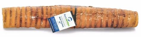 Barkworthies Beef Trachea Dog Chew Treat - 12" - 6 ct Case - Case of 1
