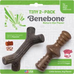 Benebone Dog Chews Zaggler & Bacon TINY - 2 Pack