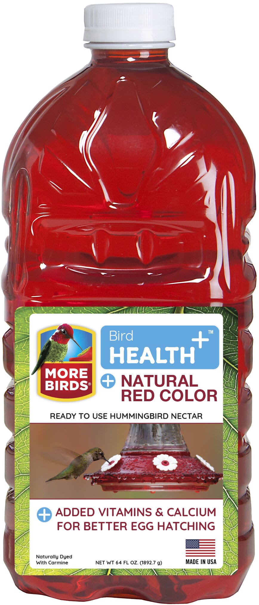 Bird Health + Hummingbird Nectar Rtu Wild Bird Food - Red - 64 Oz