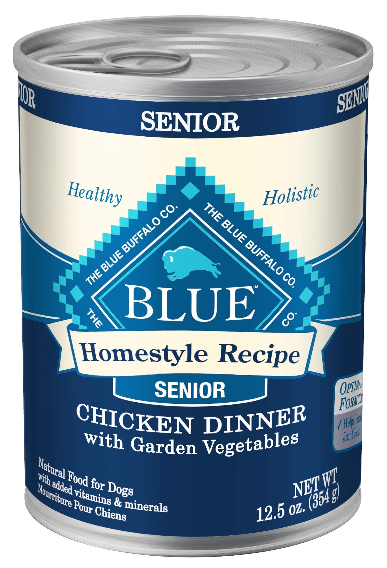 Blue Buffalo Homestyle Recipe Senior Chicken and Veggie Canned Dog Food - 12.5 Oz - Case of 12