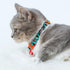 Blueberry Pet Hunting Expedition with Fish Bone and Leopard Print Adjustable Breakaway Cat Collar with Bell, 2 pack