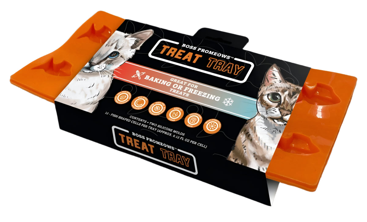 Boss Dog ProMeow Orange Boss Cat Treat Tray Dog Treats - 3 Pack