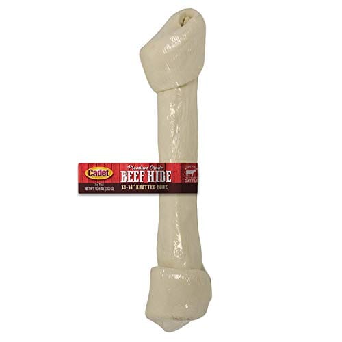 Cadet Gourmet Knotted Rawhide Bone Natural Dog Chews - Natural - 13 - 14 In
