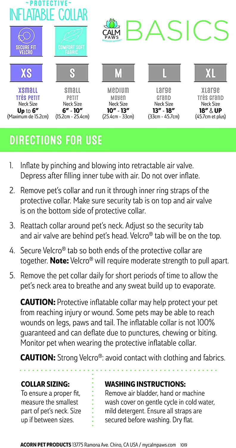 Calm paws protective outlet collar instructions