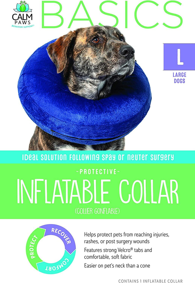 Calm Paws Basic Inflatable Dog Collar Large Pet Life