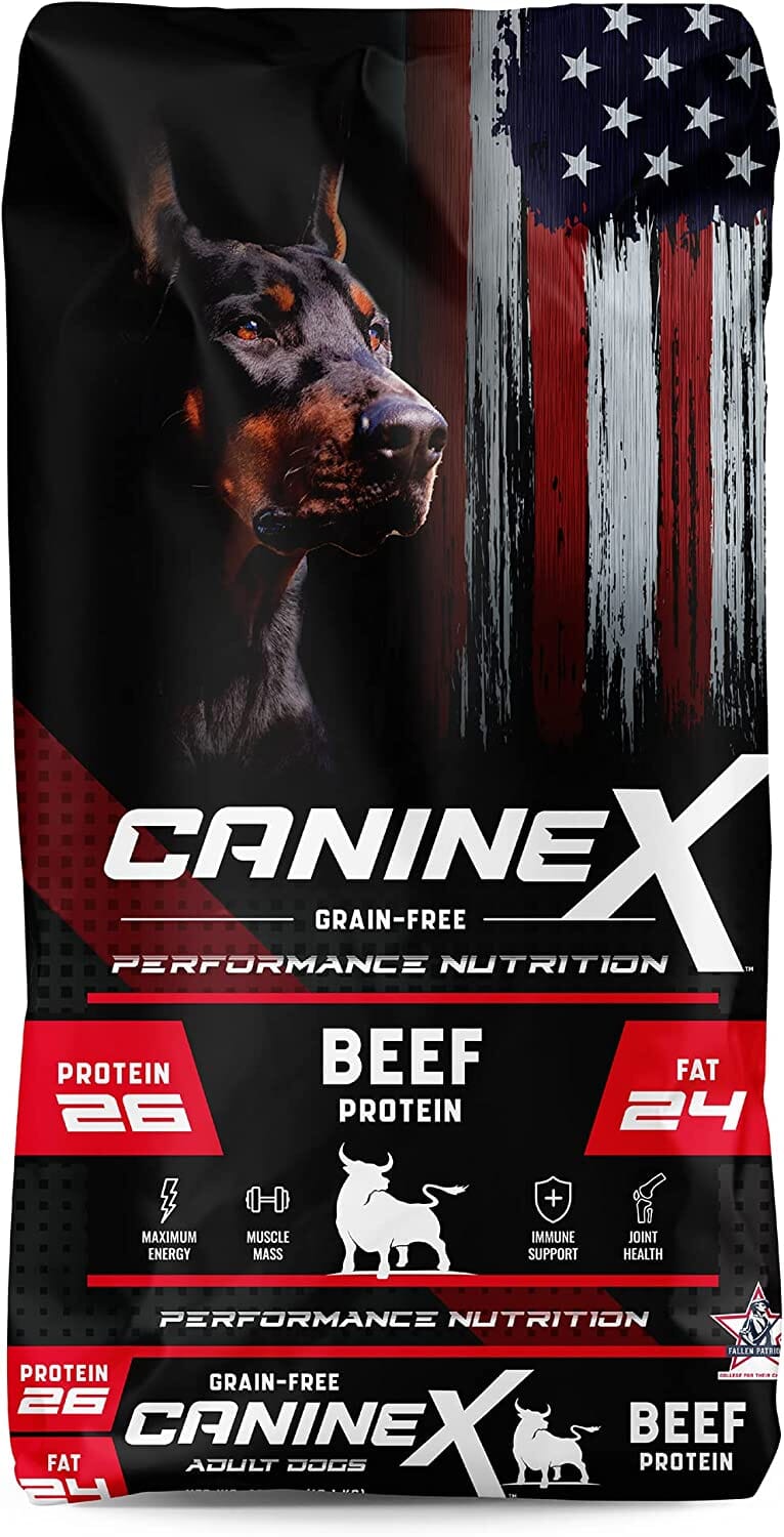 Caninex Canine X Grain Free Dry Dog Food Beef 40 Lbs Pet Life