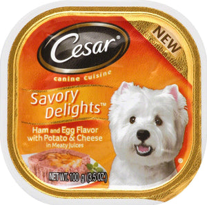 Cesar Canine Cuisine Savory Ham, Egg, Cheese & Potato Wet Dog Food - 3.5 oz - Case of 24