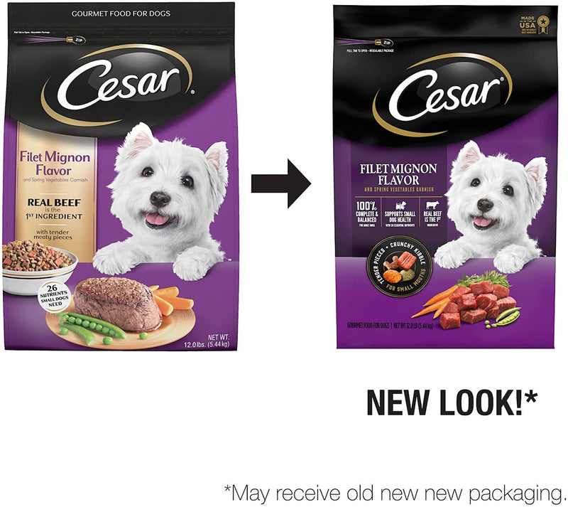 Cesar Dry Filet Mignon with Spring Vegetables Gourmet Dry Dog Food