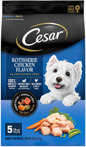 Cesar Dry Rotisserie Chicken with Spring Vegetables Gourmet Dry Dog Food - 5 lb Bag