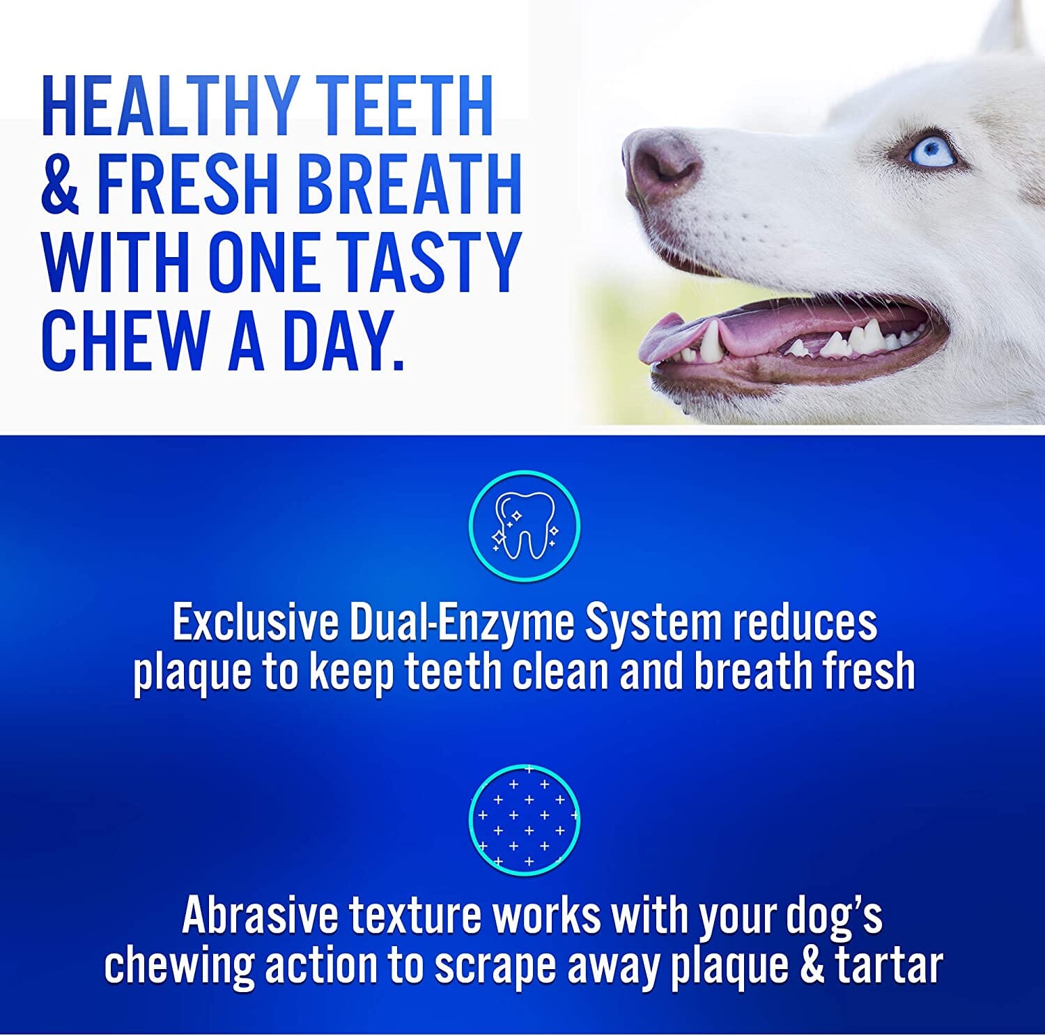 C.E.T. Enzymatic Oral Hygiene Chews for Dogs - Beef and Poultry - Large - 30 Count