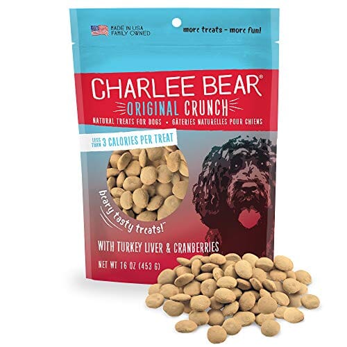 Charlee Bear Original Crunch Soft and Chewy Dog Treats - Turkey Liver and Cranberry - 16 Oz