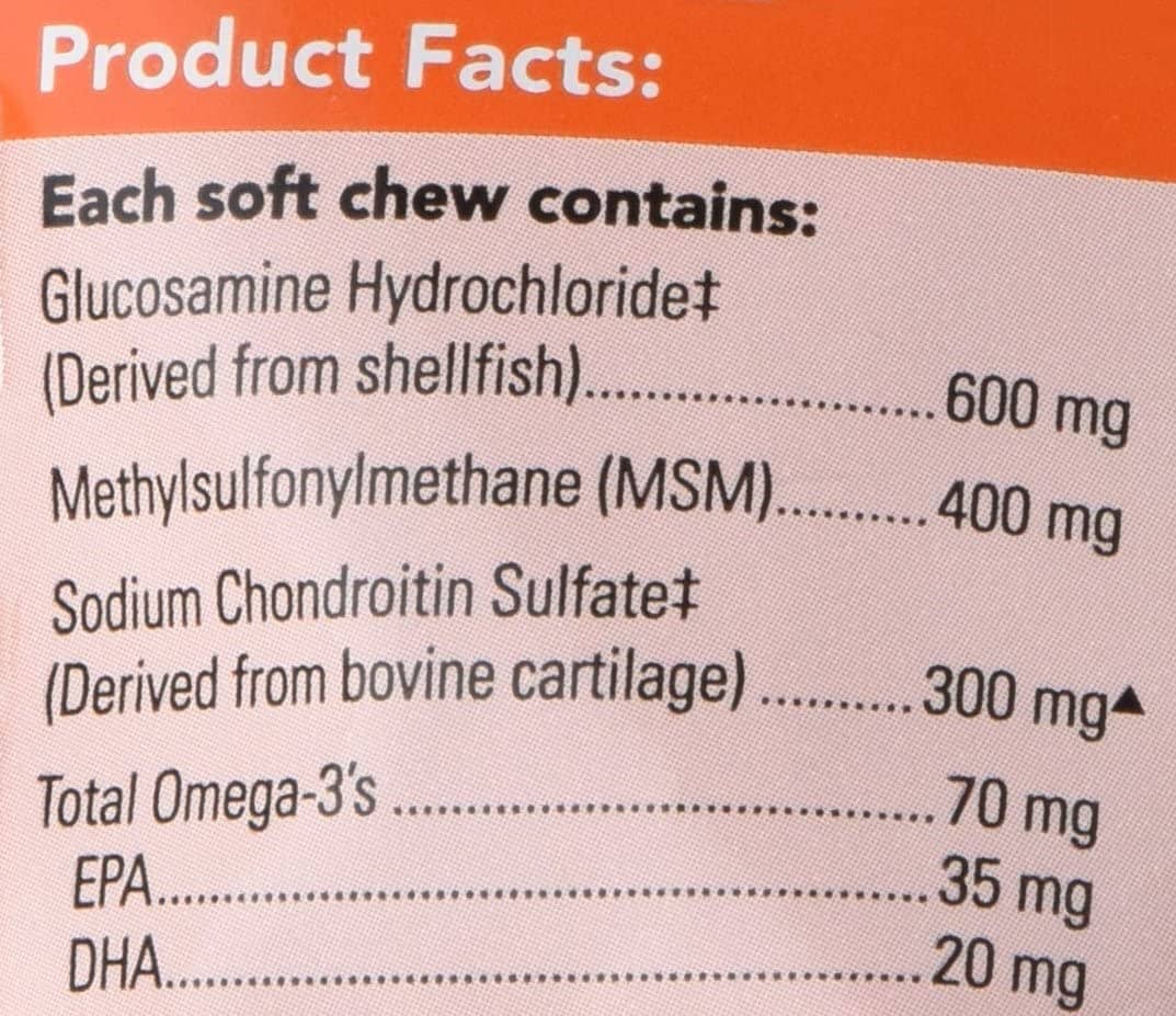 Cosequin Ds Max Strength + Msm Chews Dogs Mass Dog Joint Care - 60 Count