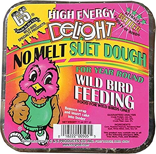 C&S Delight No Melt Suet Dough Wild Bird Food - High Energy - 11 Oz