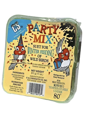 C&S Party Mix Suet Cakes Wild Bird Food - 11 Oz