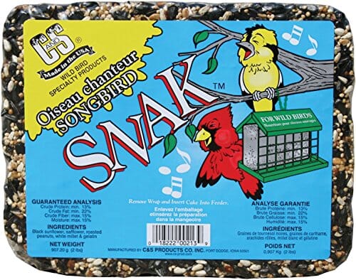 C&S Songbird Snak with Suet Nuggets Wild Bird Food - Peanut - 2 Lbs