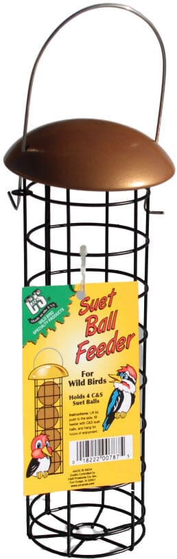 C&S Suet Ball Feeder with Copper Top Wild Bird Feeder -