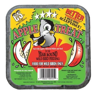 C&S Treat Suet Cakes Wild Bird Food - Apple - 11.75 Oz