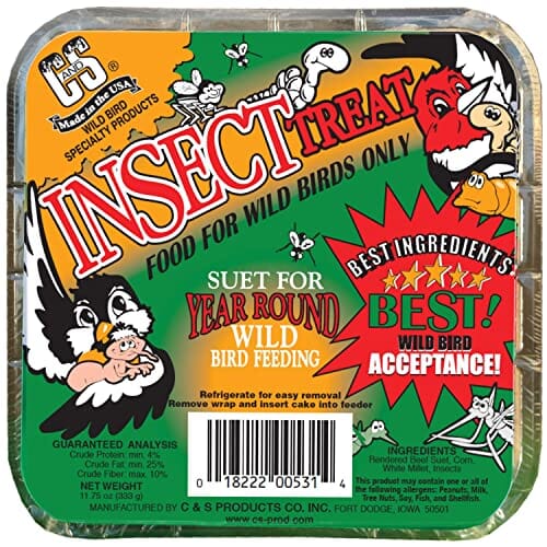 C&S Treat Suet Cakes Wild Bird Food - Insect - 11.75 Oz