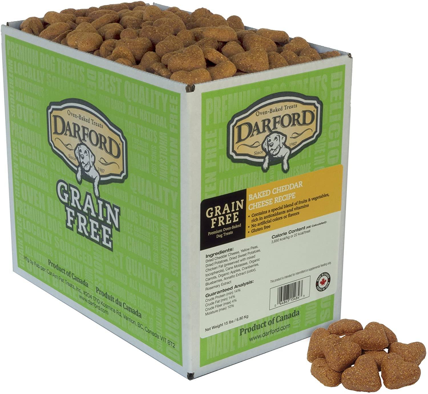 Darford Grain Free Baked ChedDarford Cheese Bulk Dog Biscuits - 15 lb Bag