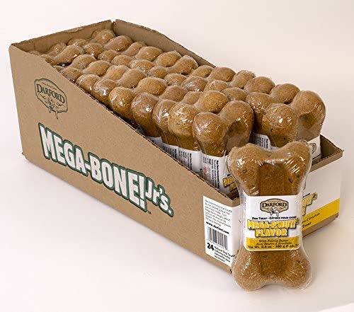 Darford Junior Mega P'Nut Bones Display Box Dog Biscuits - 12 Count