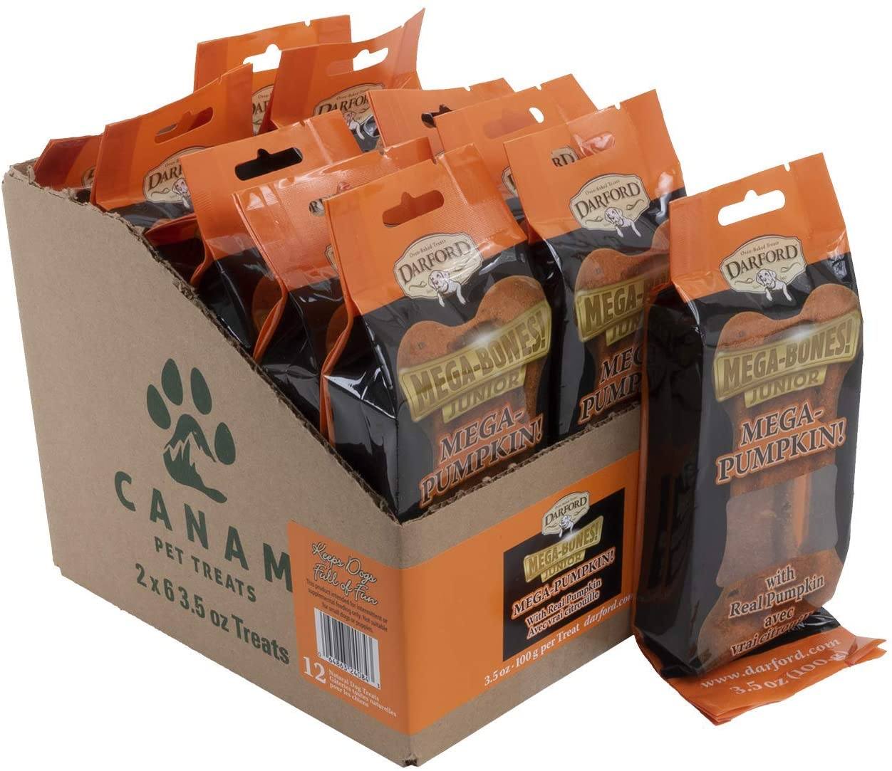 Darford Junior Mega Pumpkin Bones Display Box Dog Biscuits - 12 Count