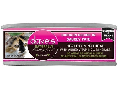 Dave s Pet Food Chicken Recipe in Saucey Pate Canned Cat Food