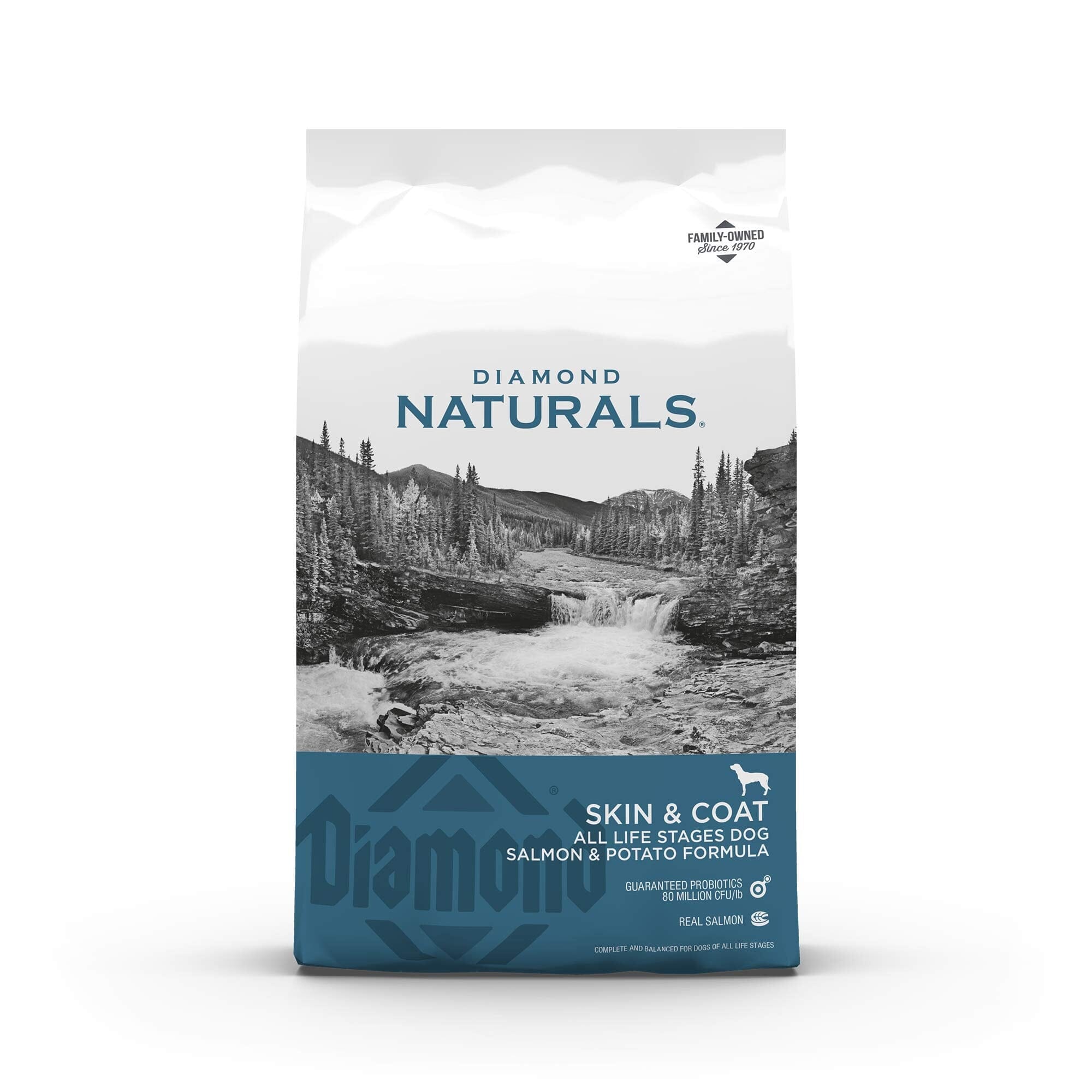 Diamond Naturals Real Meat Skin and Coat Formula with Wild Caught Salmon Dry Dog Food - 30 Lbs  
