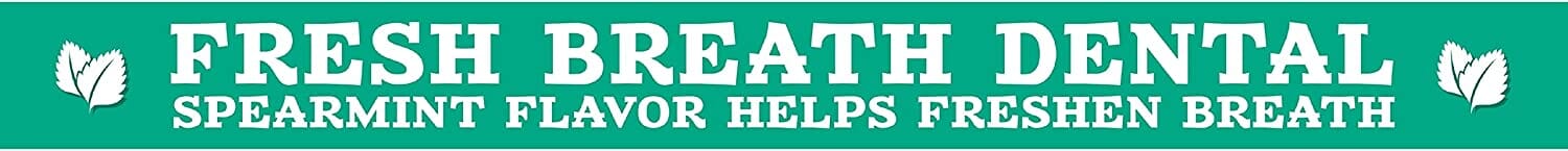 Dingo Better Belly Fresh Breath Dental Rolls Natural Dog Chews - Spearmint - Small - 10 Pack